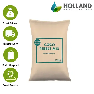 Canna Coco Pebbles Mix 60/40 Growing Media Coir Clay Balls 50L Hydroponics Grow • £35