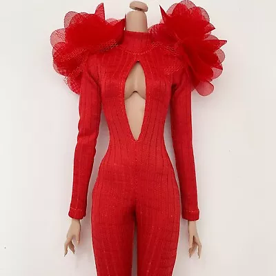 Handmade Red Jumpsuit Outfit For Integrity Fashion Royalty / Nuface Dolls • £29