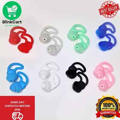 UK Noise Cancelling Comfortable 3 Layer Earplugs 40db Ear Plugs For Sleep/work • £2.99