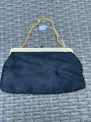 £12 • Buy Ladies Maclaren Vintage Black Silk/satin Evening Bag Star Signs Gold Zodiac