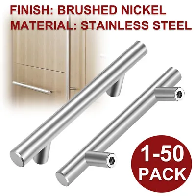 $8.93 • Buy 2 -16  Brushed Nickel Kitchen Cabinet Drawer Handles Bar Pulls Stainless Steel