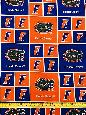 UNIVERSITY OF FLORIDA FL GATORS Fabric 100% Cotton Quilt FAT Quarter 18 X21 Maks • $4.49