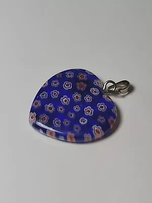 Clearance 029: 1pc Cobalt Blue Murano Art Glass Pendant 1 Inch • $8.99