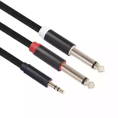 3.5mm 1/8  TRS Stereo To Dual 6.35mm 1/4  TS Mono Y Splitter Cable 1M 2M 3M • $12.99