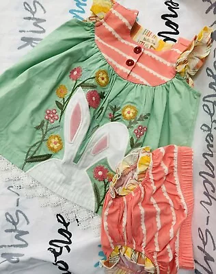 Matilda Jane Never Released Beautiful Bunny Dress Set 6-12 Months NWOT • $54.95