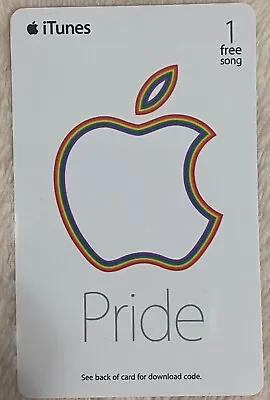 APPLE PRIDE ITunes 1 Free Song Gift Card (expired And No Value) • $33.67