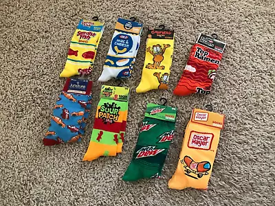 Mens Lot Of 8 : Silly  Crew Socks .....brand New With Tags !! • $16.62