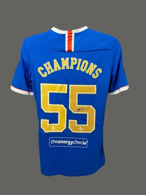 £150 • Buy Steven Gerrard Glasgow Rangers 55 Signed Shirt COA