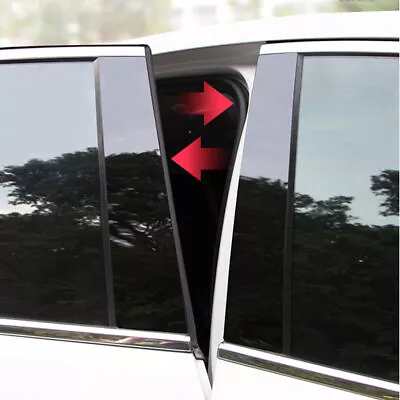 $16.69 • Buy Fit For SsangYong Rexton 2002-17 2016 2015 Window Pillar Posts Trim Glossy Black