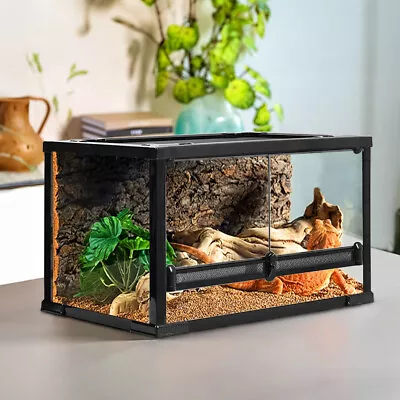 Clear Glass Reptile Terrarium Vivarium Lizards Snakes Chameleons Gecko Habitat • £49.95