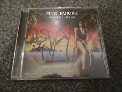 Pink Fairies Cd  Signed By John ( Twink ) Adler Pleasure Island 2021 New • £35