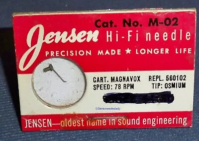 VINTAGE STYLUS NEEDLE Jensen M-02 Replacement For MAGNAVOX 560102 78 RPM • $12.95