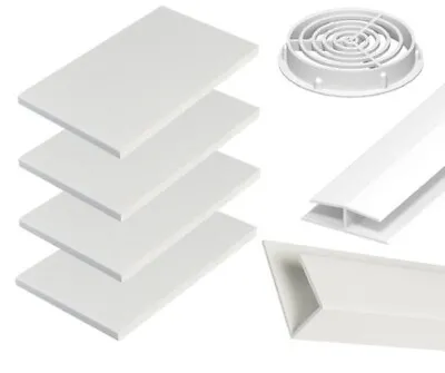 £6.74 • Buy Soffit / Utility / Reveal / Skirting PVC Plastic Flat Board White 5m Lengths