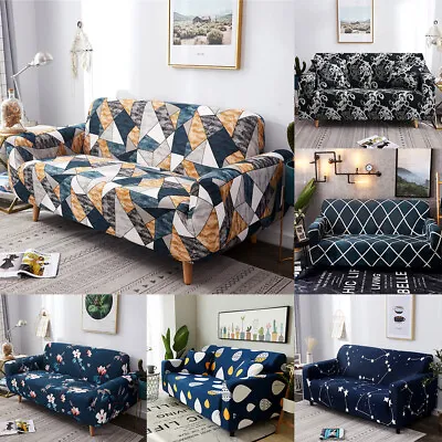 $10.89 • Buy Printed Slipcover Sofa Covers Spandex Stretch Couch Cover Furniture Protector