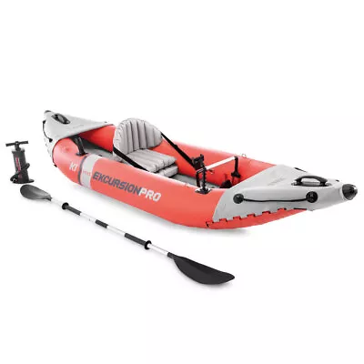 Intex Excursion Pro K1 305cm Inflatable Kayak/Boat W/ Adjustable Seat Orange • $475