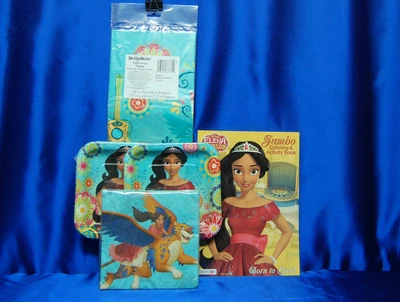 $29.99 • Buy Elena Of Avalor Party Set # 8 Tablecovers Plates Napkins Activity Book Tattoos