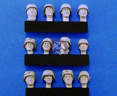 Legend 1/35 German Soldier Heads Set No.2 WWII (12 Heads) [Resin Figure] LF0112 • $15.93
