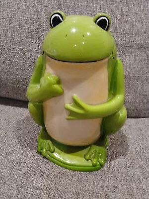 Rare Green Ceramic Frog Bathroom Toilet Brush Holder Pets Novelty Fun • £37.99