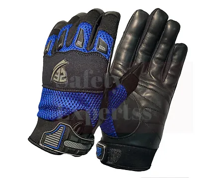 Motorcycle Leather Gloves Ride Gloves Cruising Street Palm Sliders Biker Gloves • $12.99