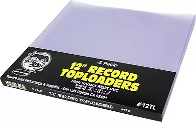 (5) 12TL Single 12  Vinyl LP Record Topload Holder Toploader PVC NEW • $34.99