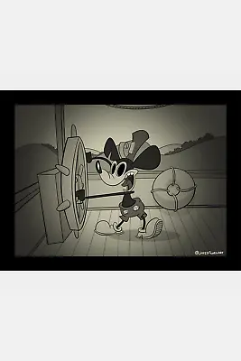 Steamboat Willie By Jared Fluegel Ltd Edition X/65 Print Poster Mondo MINT Movie • $105