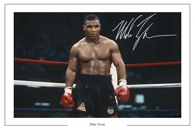 MIKE TYSON Signed Autograph PHOTO Fan Gift Signature Print BOXING Boxer • £3.79