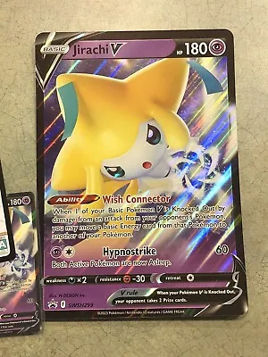 READ Pokémon TCG SWSH Jirachi V Jumbo Black Star Promo SWSH299 Promo English • $9.99