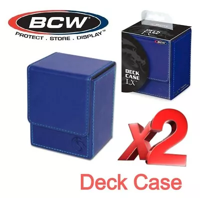 X2 High Quality BCW Deck BLUE Case LX 80 Gaming Cards Storage/Transport Holder  • $31.10