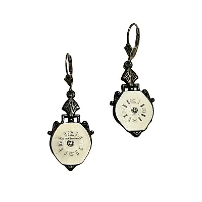 Vintage Watch Face Parts Earrings Artisan Handmade Steampunk Dangle Pierced • $12.99