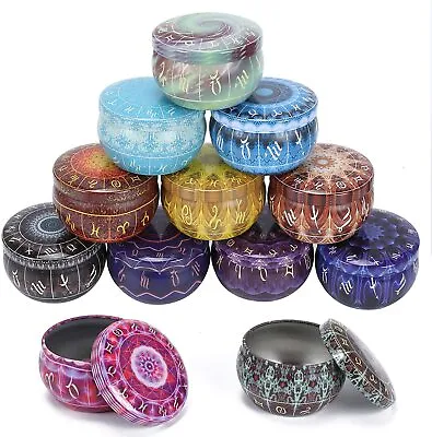 12Pack Candle Tins 2.5 Oz Candle Containers With Lids Candle Jars For DIY Making • £11.39