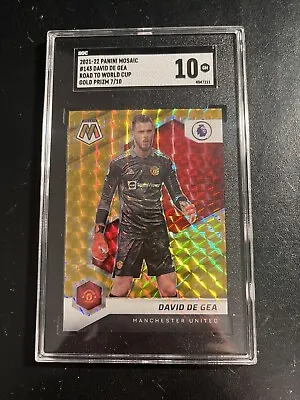 2021-22 Panini Mosaic World Cup David De Gea Gold Prizm /10 SGC 10 RARE • £99.99