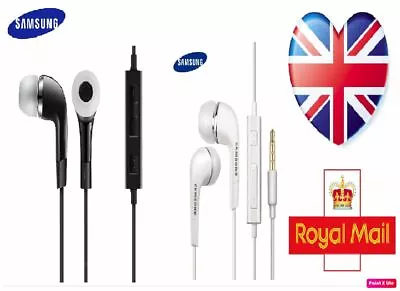 Samsung Handsfree Headphones Earphones White / Black With Mic-EHS64 UK STOCK • £2.99