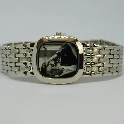 Elvis Presley Enterprises Inc. Silver Tone Women Watch Sz. 8 1/4  New Battery • $18.99