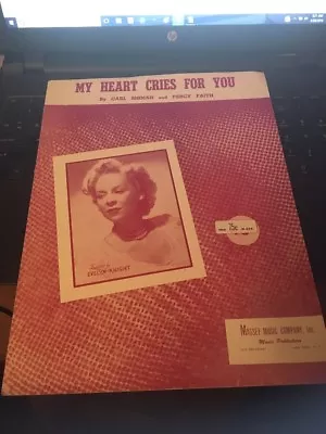 Vtg Sheet Music: My Heart Cries For You Sigman/Faith Evelyn Knight 1950 • $3.99