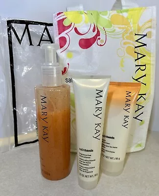 Mary Kay Peach~satin Hands Pampering Set~full Size~new In Bag • $35