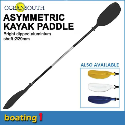 Premium 2.17m Aluminium Asymmetric Fixed Kayak Paddle Canoe - Black • $40