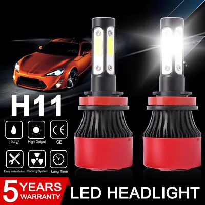4-Sided LED Headlight Kit H11 H9 H8 1820W 273000LM 6000K Hi/Low Beam White Bulbs • $11.98