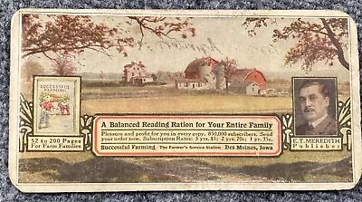 Vintage Ink Blotter Successfull Farming Advertising Meredith Publisher • $9.99