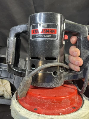 $14.99 • Buy Sears Craftsman Two-Speed 8  Electric Buffer Polisher Model 315.10670 WITH CASE