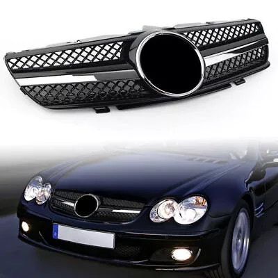 For Benz R230 SL550 SL63 2007-2009 Front Bumber Grill Grille Black Chrome • $151.76