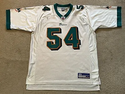 $17.48 • Buy Reebok Miami Dolphins Zach Thomas White #54 Adult Large On Field NFL Rare Jersey