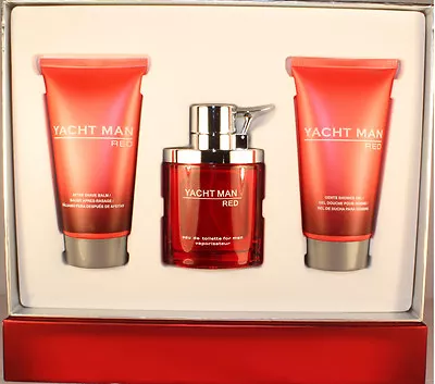 Yacht Man Red By Myrurgia 3 Pieces Set With 3.4 Oz Edt Spray For Men With Box • $22.99