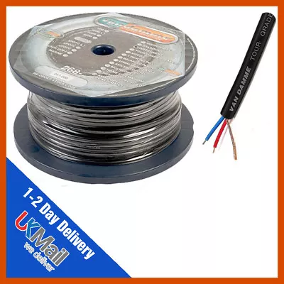 Van Damme Tour Grade XKE Black Microphone Cable | 100m Reel |100 X M • £144.99