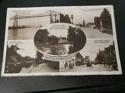 Postcard Of Middlesborough (1930 Posted RP) Multiview • £0.99