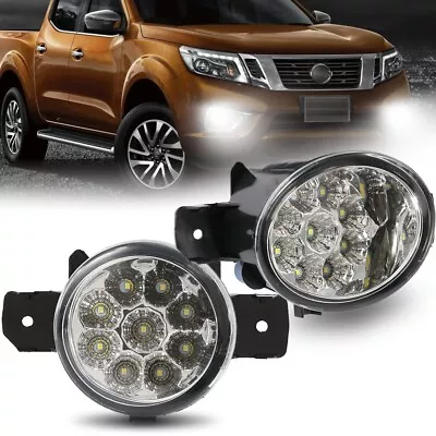 Pair LED Fog Lights For Nissan Navara NP300 D23 2015-20/Pathfinder R52 2013-2016 • $36.97