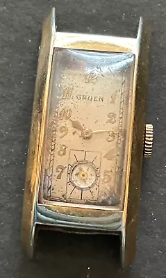 Vintage Gruen Cal 500 Men's Watch Parts/Repair Case 15j Swiss • $49.95