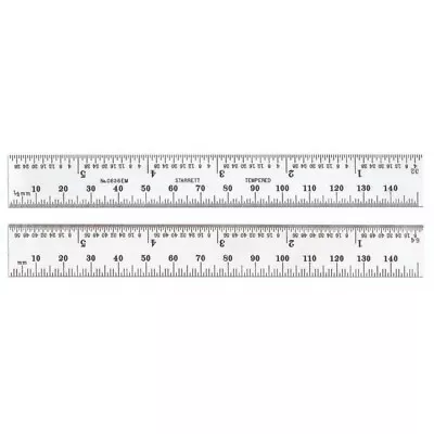 Starrett Spring-Tempered Steel Rule With Millimeter And Inch Graduations • $41.42