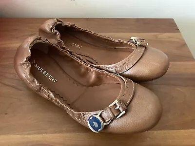 £200 • Buy Mulberry Bayswater Bailey Tan Leather Pumps UK7 EU40 BNWB