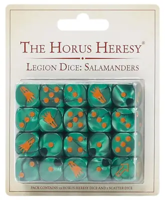 Horus Heresy Salamanders Legion Dice Pack Space Marines 30K 40K Scatter Die • $168.44