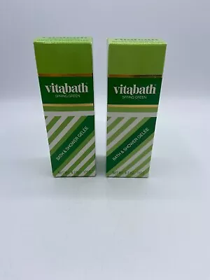 Vitabath Spring Green Bath & Shower Gelee  4.2oz Each • $14